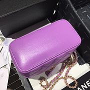 CHANEL | Cosmetic Purple Bag - AS1341 - 16 × 8 × 10cm - 4