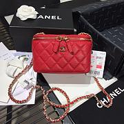 CHANEL | Cosmetic Red Bag - AS1341 - 16 × 8 × 10cm - 6