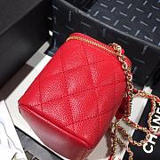 CHANEL | Cosmetic Red Bag - AS1341 - 16 × 8 × 10cm - 4