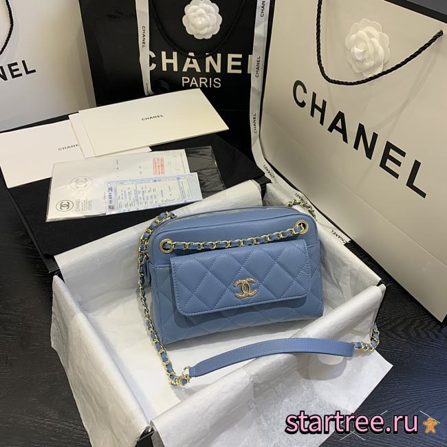 CHANEL | Camera Case With Extra Blue Clutch - AS1367 - 22 x 15 x 6 cm - 1