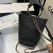 Chanel | Black Chain handle Bucket Bag - AS1362 - 32 x 26 x 15 cm - 4