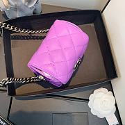 Chanel | Mini Quilted Leather Crossbody Purple Bag - AS1169 - 11x7x11cm - 5