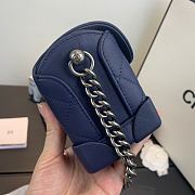 Chanel | Mini Quilted Leather Crossbody Blue Bag - AS1169 - 11x7x11cm - 2