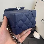 Chanel | Mini Quilted Leather Crossbody Blue Bag - AS1169 - 11x7x11cm - 4