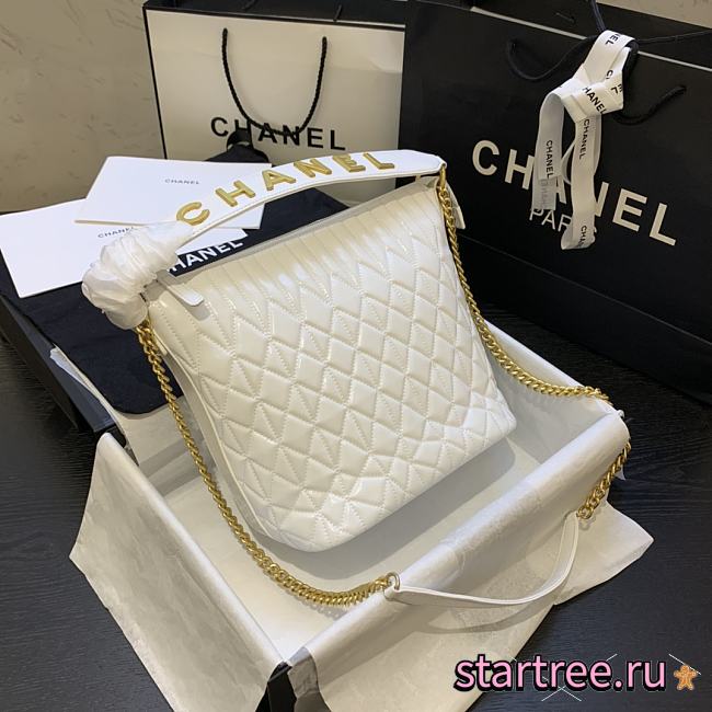 Chanel | State Of The Art White Hobo Bag - AS0845 - 21 x 24 x 14 cm - 1
