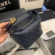 Chanel | Small Lambskin Hobo Dark Blue Bag - AS1745 - 15 x 15 x 12 cm - 4