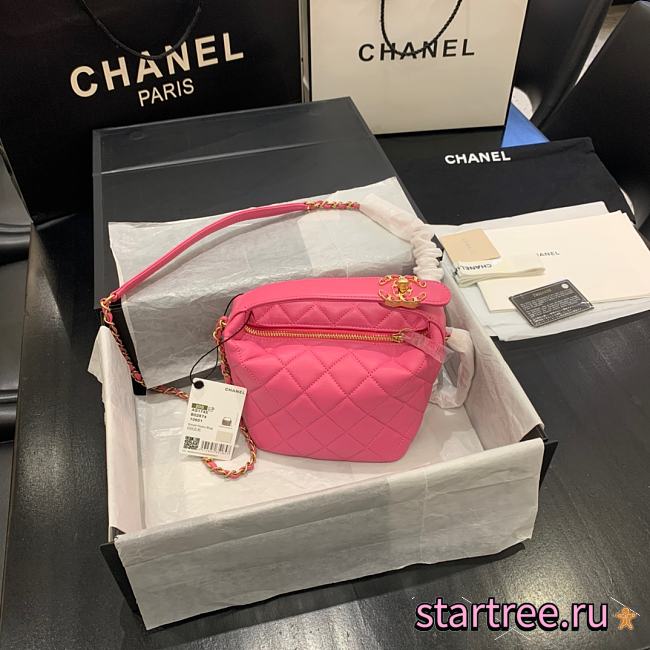 Chanel | Small Lambskin Hobo Pink Bag - AS1745 - 15 x 15 x 12 cm - 1