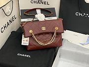 Chanel | Red Shopping Bag with Crystal Pearls - AS2213 - 34 x 25 x 5 cm - 1