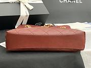 Chanel | Red Shopping Bag with Crystal Pearls - AS2213 - 34 x 25 x 5 cm - 5