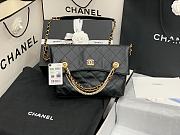 Chanel | Black Shopping Bag with Crystal Pearls - AS2213 - 34 x 25 x 5 cm - 4