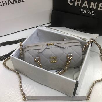Chanel | Extra Mini Bowling Bag In Grey - AS1899 - 16 x 22 x 12 cm