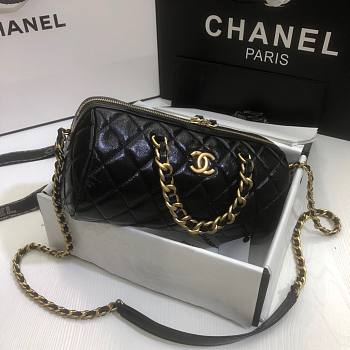Chanel | Extra Mini Bowling Bag In Black Shiny- AS1899 - 16 x 22 x 12 cm