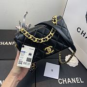 Chanel | Shiny Black Quilted Lambskin Flap Bag - AS1895 - 5