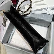 Chanel | Shiny Black Aged Calfskin Shopping Bag - AS1945 - 32 x 30 x 10 cm - 6