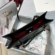 Chanel | Shiny Black Aged Calfskin Shopping Bag - AS1945 - 32 x 30 x 10 cm - 5
