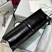 Chanel | Shiny Black Aged Calfskin Shopping Bag - AS1945 - 32 x 30 x 10 cm - 4