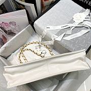 Chanel | Shiny White Aged Calfskin Shopping Bag - AS1945 - 32 x 30 x 10 cm - 5