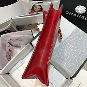 Chanel | Shiny Red Aged Calfskin Shopping Bag - AS1945 - 32 x 30 x 10 cm - 6