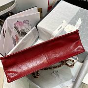Chanel | Shiny Red Aged Calfskin Shopping Bag - AS1945 - 32 x 30 x 10 cm - 5
