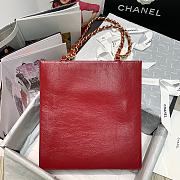 Chanel | Shiny Red Aged Calfskin Shopping Bag - AS1945 - 32 x 30 x 10 cm - 2
