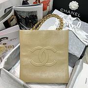 Chanel | Shiny Beige Aged Calfskin Shopping Bag - AS1945 - 32 x 30 x 10 cm - 1