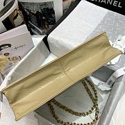 Chanel | Shiny Beige Aged Calfskin Shopping Bag - AS1945 - 32 x 30 x 10 cm - 6