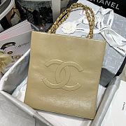 Chanel | Shiny Beige Aged Calfskin Shopping Bag - AS1945 - 32 x 30 x 10 cm - 4