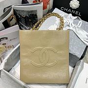 Chanel | Shiny Beige Aged Calfskin Shopping Bag - AS1945 - 32 x 30 x 10 cm - 2