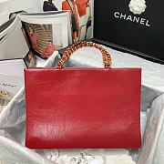 Chanel | Red Aged Calfskin Large Shopping Bag - AS1943 - 37 x 26 x 12 cm - 6