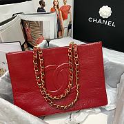 Chanel | Red Aged Calfskin Large Shopping Bag - AS1943 - 37 x 26 x 12 cm - 2