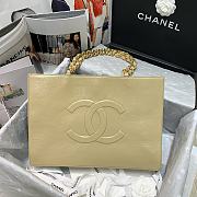 Chanel | Beige Aged Calfskin Large Shopping Bag - AS1943 - 37 x 26 x 12 cm - 3