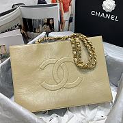 Chanel | Beige Aged Calfskin Large Shopping Bag - AS1943 - 37 x 26 x 12 cm - 2