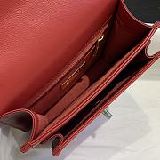 Chanel | Mini Red Chain Handle Flap Bag - AS0784 - 19 x 14 x 5 cm - 2