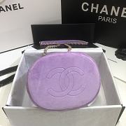 Chanel | Strass Velvet BucketDrawstring Bag Purple - 19 x 13 x 13 cm - 2