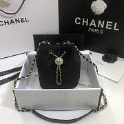 Chanel | Strass Velvet bucket Drawstring Bag Black - 19 x 13 x 13 cm - 1