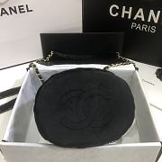 Chanel | Strass Velvet bucket Drawstring Bag Black - 19 x 13 x 13 cm - 3