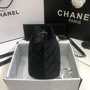 Chanel | Strass Velvet bucket Drawstring Bag Black - 19 x 13 x 13 cm - 5