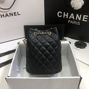 CHANEL | Strass leather bucket Drawstring Bag Black - 19 x 13 x 13 cm - 3