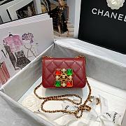 Chanel | Small Red Crystal Pearls Flap Bag - AS2251 - 14.5 x 5 x 10.5cm - 1