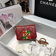 Chanel | Small Red Crystal Pearls Flap Bag - AS2251 - 14.5 x 5 x 10.5cm - 4