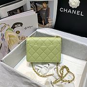 Chanel | Green Calfskin Crystal Pearls Flap Bag - AS2259 - 18 x 12 x 7 cm - 2