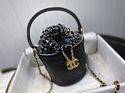 Chanel | Small Black CC Chain Bucket Drawstring Bag - AS1478 - 13 x 17 x 13 cm - 5