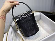 Chanel | Small Black CC Chain Bucket Drawstring Bag - AS1478 - 13 x 17 x 13 cm - 4