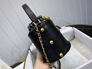Chanel | Small Black CC Chain Bucket Drawstring Bag - AS1478 - 13 x 17 x 13 cm - 3