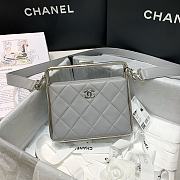 Chanel | Sheepskin Leather Clutch Bag Grey- AS1732 - 18 x 19.5 x 8.5 cm - 3