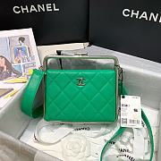 Chanel | Sheepskin Leather Clutch Bag Green - AS1732 - 18 x 19.5 x 8.5 cm - 1