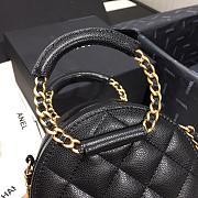 Chanel | Woven Chain Handle Round Bag Black - AP1176 - 12 x 12 x 5cm - 2