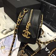 Chanel | Woven Chain Handle Round Bag Black - AP1176 - 12 x 12 x 5cm - 3