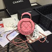 Chanel | Woven Chain Handle Round Bag Pink - AP1176 - 12 x 12 x 5cm - 1