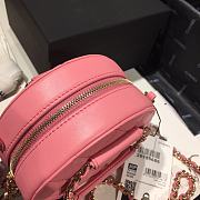 Chanel | Woven Chain Handle Round Bag Pink - AP1176 - 12 x 12 x 5cm - 3